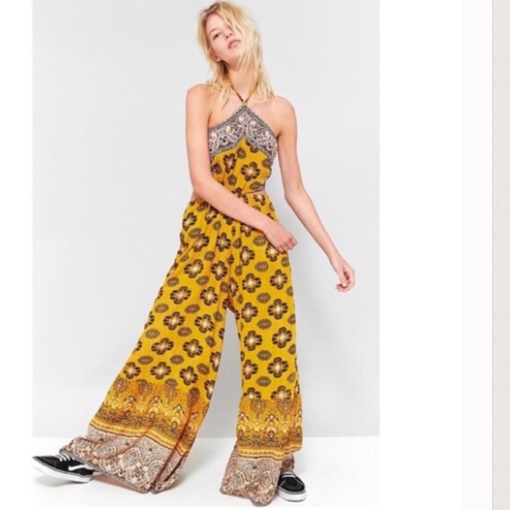Free People Maribelle Wide Leg Cut Out Jumpsuit XS